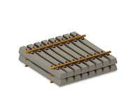 Model Railway Concrete Sleepers Stacked Various Designs | 3D