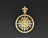 Wind rose pendant | 3D
