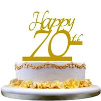 HAPPY 70TH ANNIVERSARY CAKE TOPPER | 3D