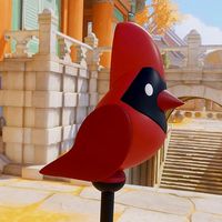 Lil Rascal red cardinal Hunter Staff Owl 3D print model | 3D