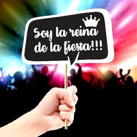 GLOBO MENSAJE SOY LA REINA DE LA FIESTA | 3D