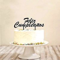 CAKE TOPPER FELIZ CUMPLEANIOS SPANISH | 3D