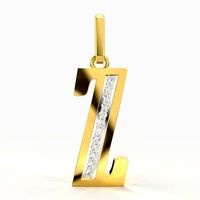 Z SCRIPT DIAMOND PENDANT | 3D