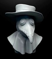 Plague doctor bust intended for 3D printing | 3D