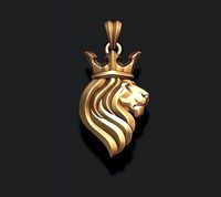 King Lion crown pendant | 3D