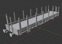 H0 1-87 scale Kbs 442 freight car | 3D