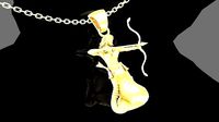 Medusa Gorgon pendant jewelry gold necklace medallion | 3D
