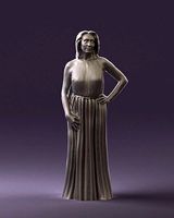 Woman in bright pink dress 0709 3D Print Ready | 3D