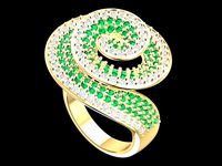 luxury diamond ring for women 3080 | 3D