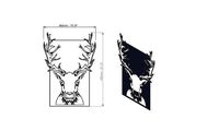 Deer metal Art Dxf and step file | 3D