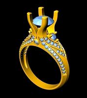 DiamondRing 18K WhiteGold Outstanding Brilliance Diamond | 3D