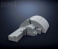 Sarcophagus of power unit of the Chernobyl nuclear power plant | 3D