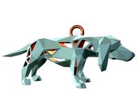 Animal Charm Basset Hound Dog Pendant | 3D