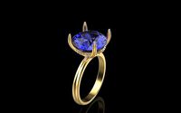Ring One Blue Stone 4203 | 3D