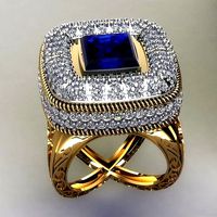 Cocktail rings stylish and luxery | 3D