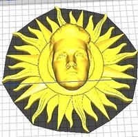 Elvis Presley 20 cm Sun Garden Plaque  | 3D