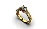 Ring One Stone 2668 | 3D