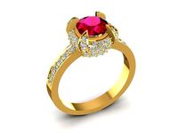 diamond ring for women 1703 | 3D