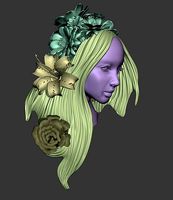 Female Head Pot Statue | 3D