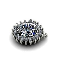 321 Pendant with stones | 3D