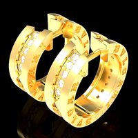 BVLGARI B ZERO1 EARRINGS DIAMONDS | 3D