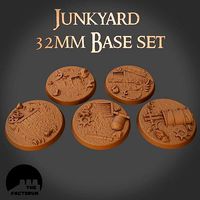32mm Junkyard base set Pre-supported | 3D