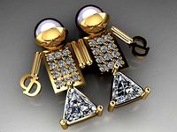 women pendant - Gemini | 3D