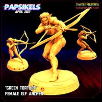 GREEN TORTURE FEMALE ELF ARCHER | 3D