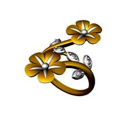 080 - Ladies Ring - Flower Ring | 3D