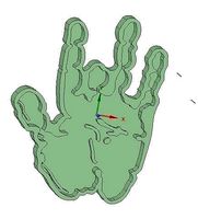 Jerry Garcia Right hand cookie cutter | 3D