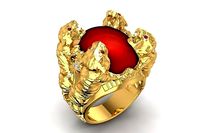 Fengshui Lucky Tiger Ring for men 1915 | 3D