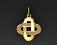 Solomon knot necklace | 3D