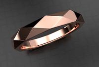 Facette Wedding Band 3mm | 3D