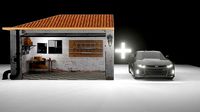GARAGE WITH A RIGGED CAR