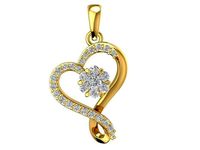 Diamond heart pendant 667 | 3D