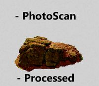 Rock Stone Scan Lowpoly Processed Mossy Forest