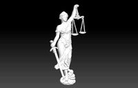 Statue of the law of Themis | 3D