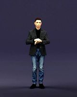 Refined black jacket man 0421 3D Print ready | 3D