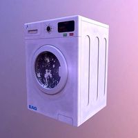 Wash Machine 3D  Low Poly Model