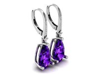 Pear Dangling Drop Earrings for woman | 3D