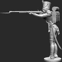 Napoleon Infantry Soldier standing in shooting position | 3D