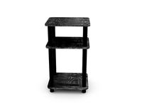 FURINNO Just 3-Tier End Table 1-Pack  French Oak Black