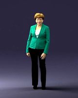 Woman in green jacket 0034 3D Print Ready | 3D