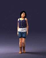 Girl in shorts 0015 3D Print Ready | 3D