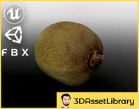 Photoscanned Kiwi for Unreal and Unity and FBX