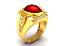 ruby gold ring 393 | 3D