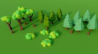 Low Poly Tree Collection