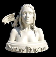 Daenerys Targaryen Bust with baby Drogon | 3D