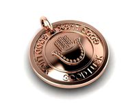 Good Luck Gold Pendant 283 | 3D