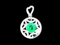 diamond pendant for women 283 | 3D